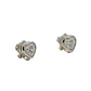 Aros Sin Perforacion corazon punto de luz chapado en plata - Miniatura 10