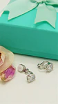 Aros Sin Perforacion corazon punto de luz chapado en plata - Miniatura 6