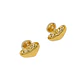 Aros Sin Perforacion corazon chunky bañado En Oro - Miniatura 5
