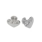 Aros Sin Perforacion corazon chunky bañado En plata - Miniatura 10