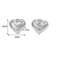 Aros Sin Perforacion corazon chunky bañado En plata - Miniatura 4