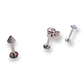 Set de Piercing Conquista Labret push pin acero quirurgico - Miniatura 1