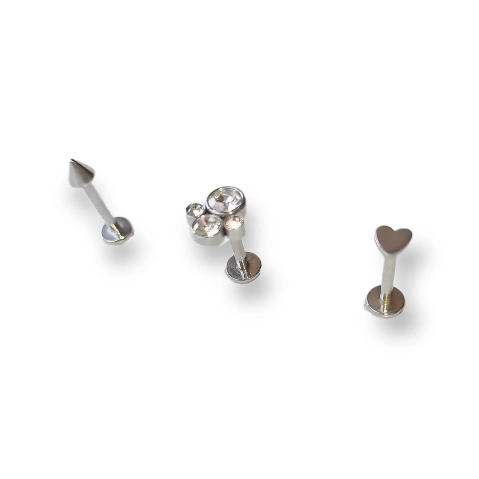 Set de Piercing Conquista Labret push pin acero quirurgico 6