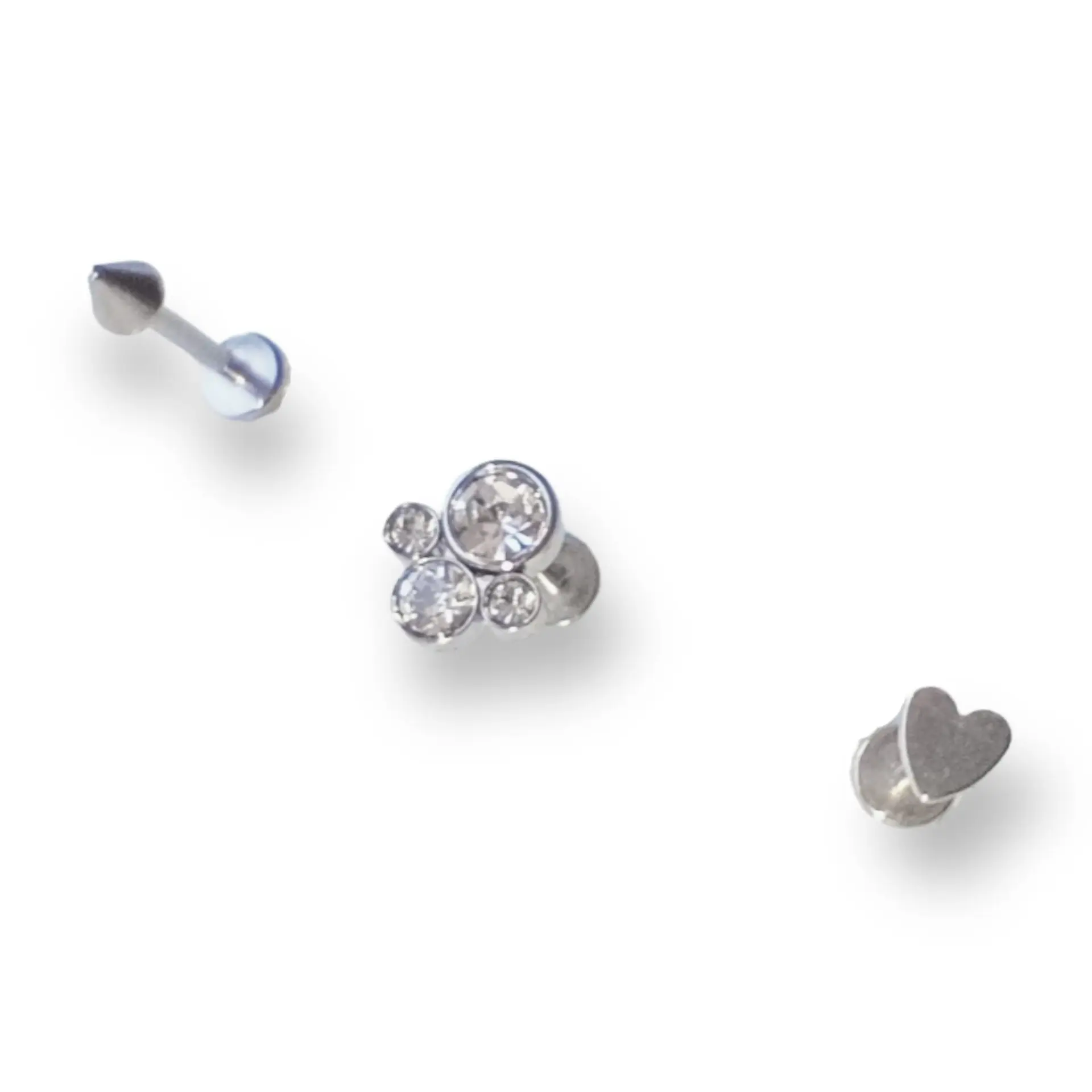 Set de Piercing Conquista Labret push pin acero quirurgico 8