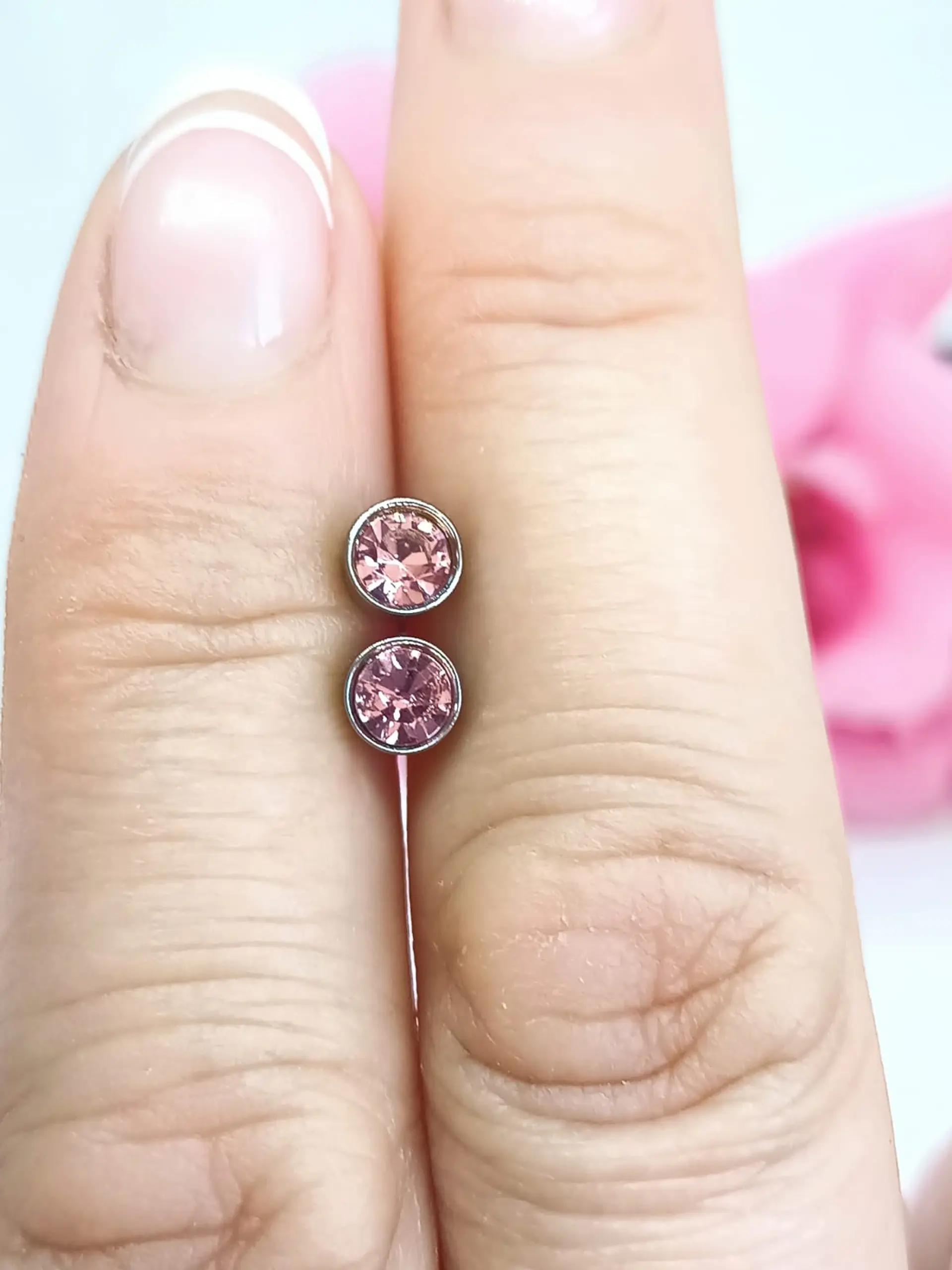 Aros Pequeños Puntos De Luz Acero Quirúrgico Colores 5mm 22