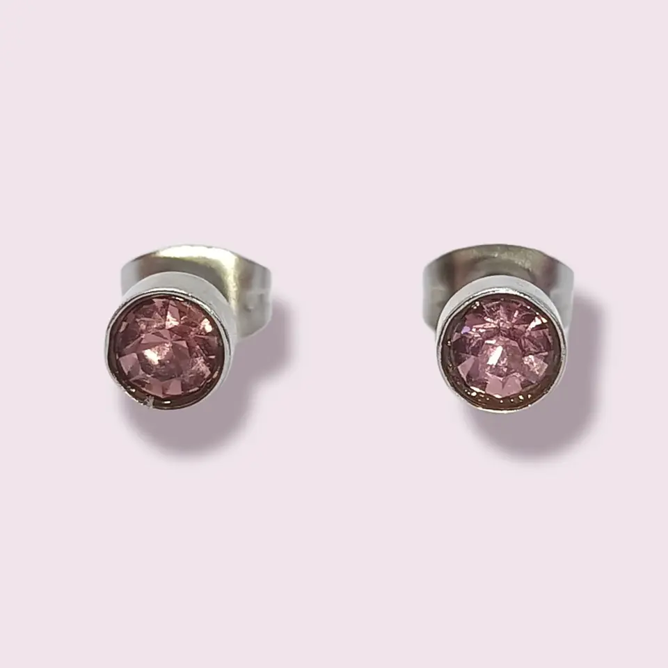 Aros Pequeños Puntos De Luz Acero Quirúrgico Colores 5mm 23