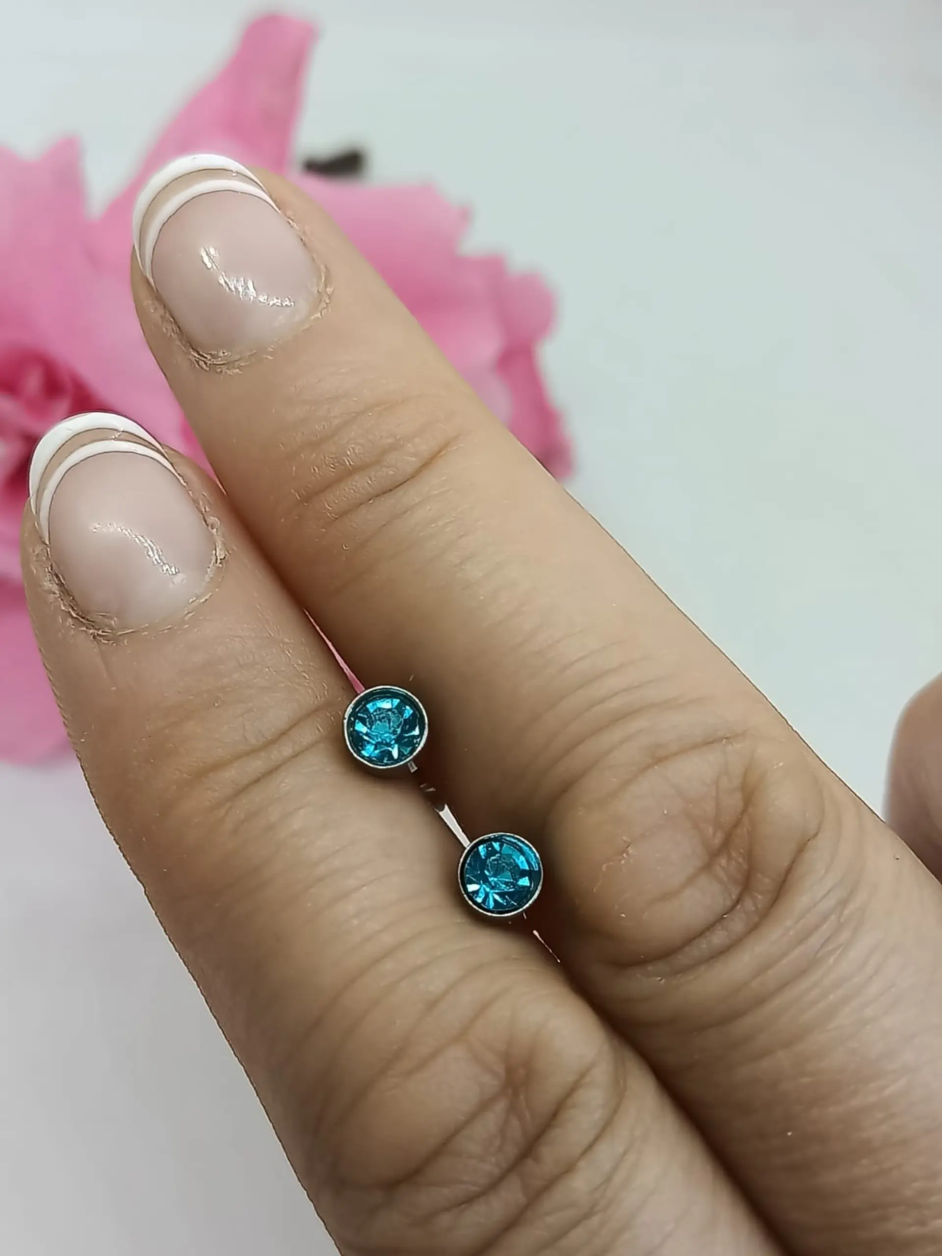 Aros Pequeños Puntos De Luz Acero Quirúrgico Colores 5mm 30