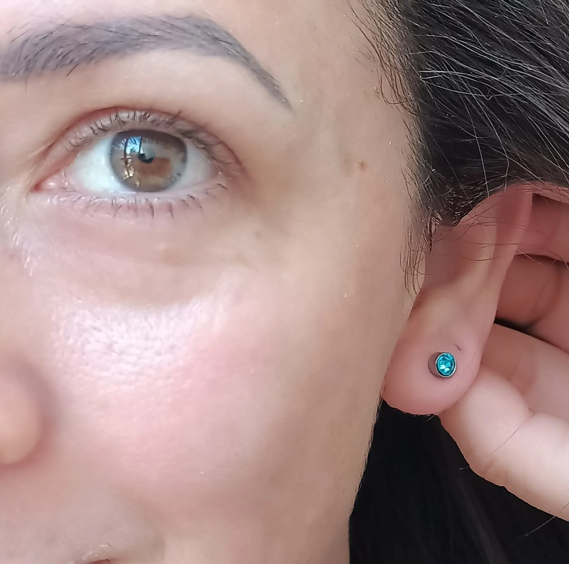 Aros Pequeños Puntos De Luz Acero Quirúrgico Colores 5mm 31