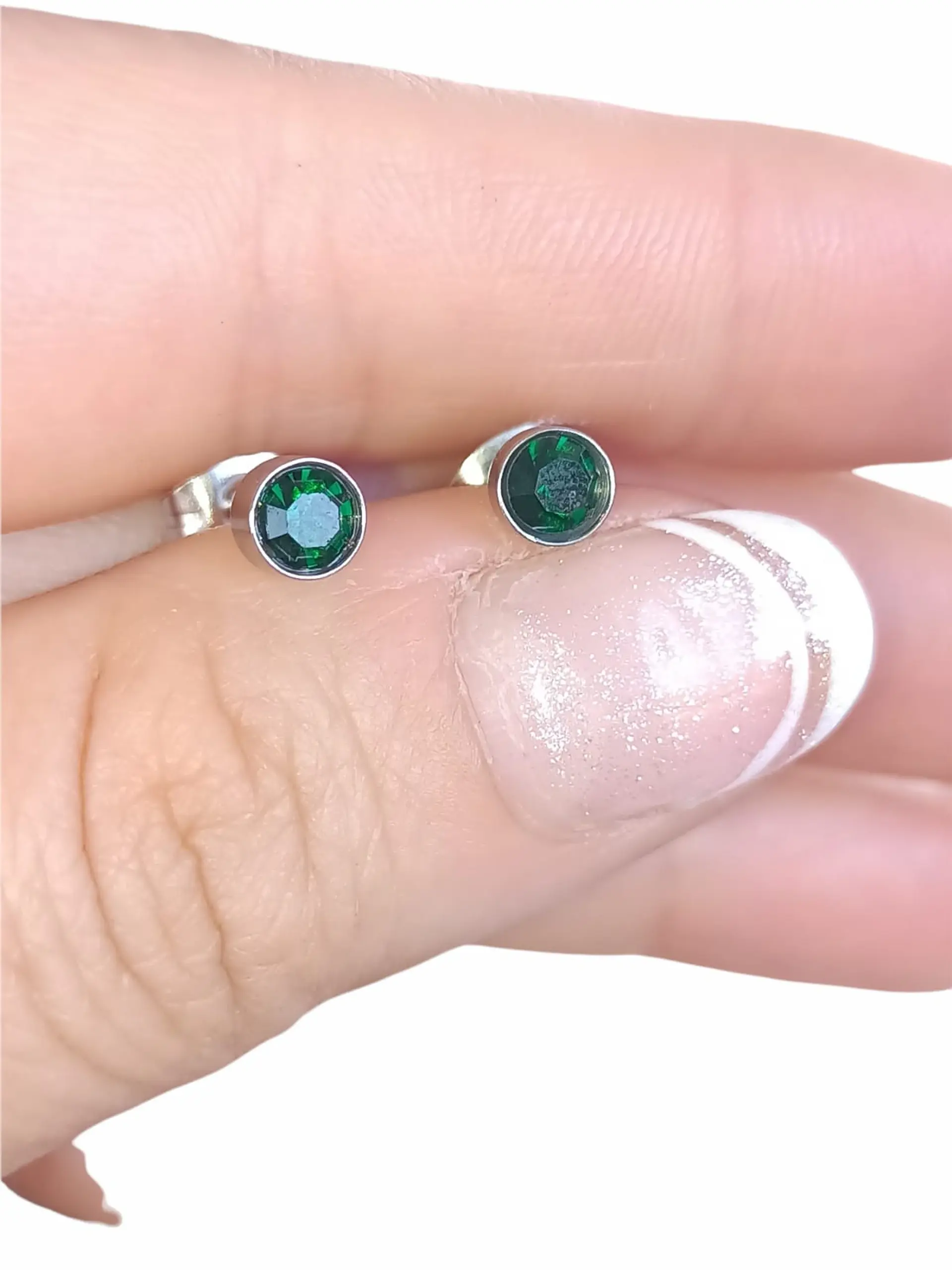 Aros Pequeños Puntos De Luz Acero Quirúrgico Colores 5mm 35
