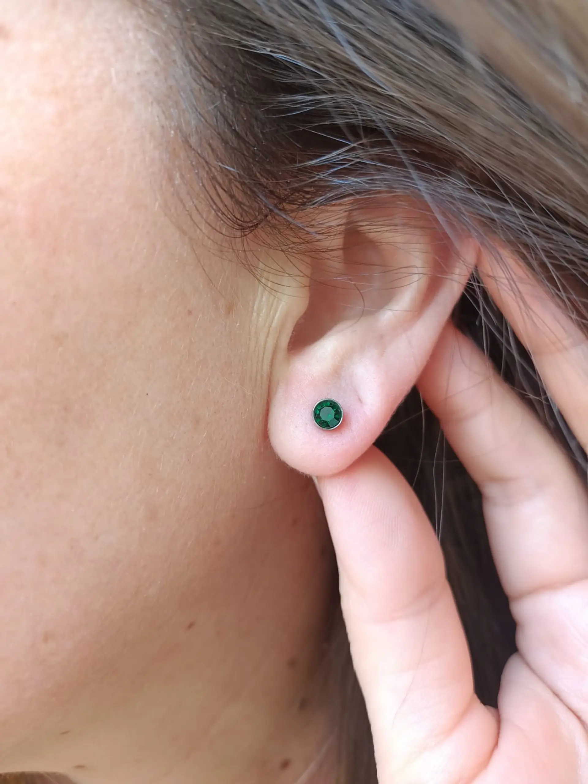 Aros Pequeños Puntos De Luz Acero Quirúrgico Colores 5mm 36
