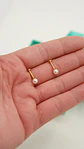 Aros perlas de seguridad titanio ASTM F136 chapados en oro 18k - Miniatura 6
