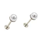 Aros perlas de seguridad plateadas titanio ASTM F136  - Miniatura 1