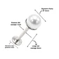 Aros perlas de seguridad plateadas titanio ASTM F136  - Miniatura 6