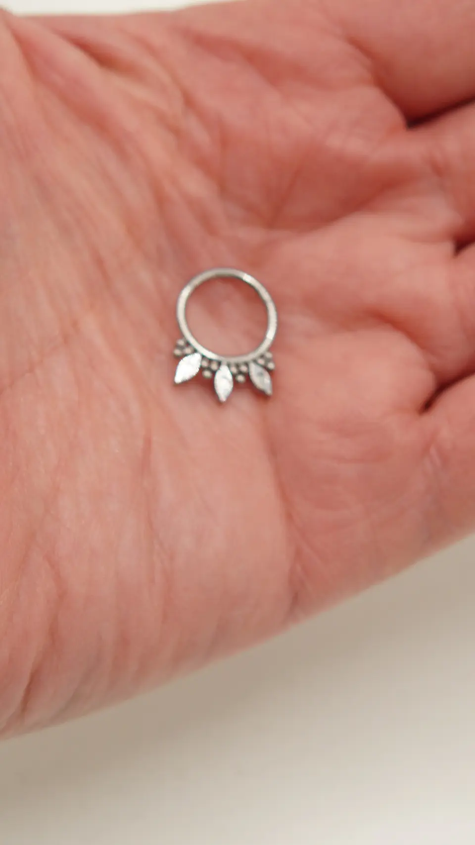 Piercing septum clicker 10mm 16g puntas zirconia titanio astm F136 8