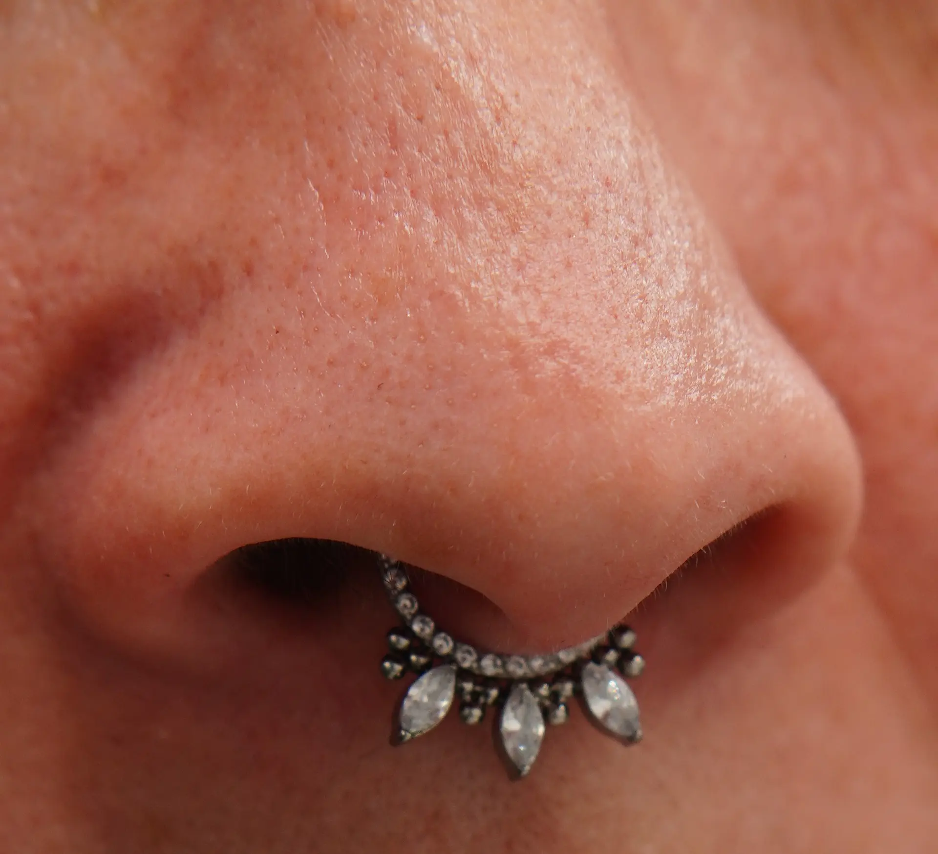 Piercing septum clicker 10mm 16g puntas zirconia titanio astm F136 9