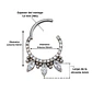 Piercing septum clicker 10mm 16g puntas zirconia titanio astm F136 - Miniatura 4