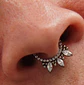 Piercing septum clicker 10mm 16g puntas zirconia titanio astm F136 - Miniatura 3