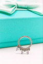 Piercing septum clicker 10mm 16g puntas zirconia titanio astm F136 - Miniatura 2