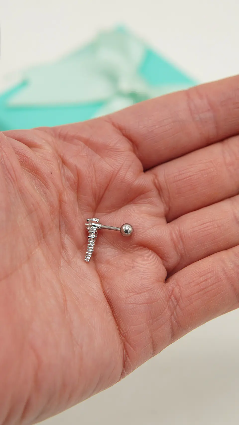 Aro Piercing Helix Flat Lóbulo estrella aurora boreal unidad 7