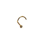 Piercing Nariz Nostril Tipo S Titanio ASTM F136 20G · Zirconia 2mm · Chapado en Oro 18k - Miniatura 9