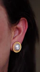 Aros Sin Perforación Boton grande Perla Clip  - Miniatura 3