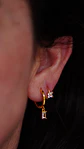 Pack de 4 aros argollas punto de luz bañadas en oro 18k - Miniatura 5