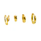 Pack de argollas lisas earcuff bañado oro 18k - Miniatura 1