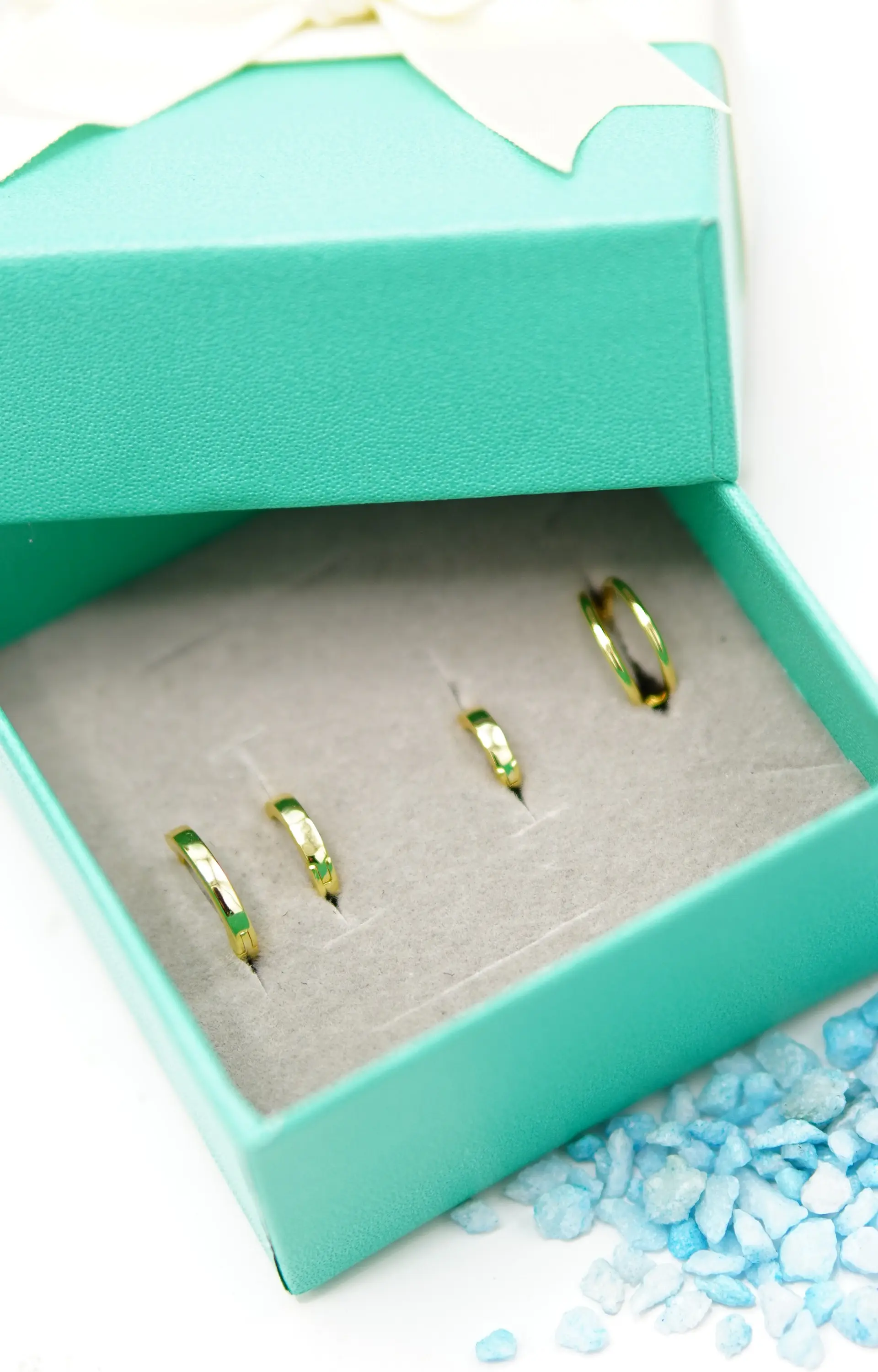 Pack de argollas lisas earcuff bañado oro 18k 2