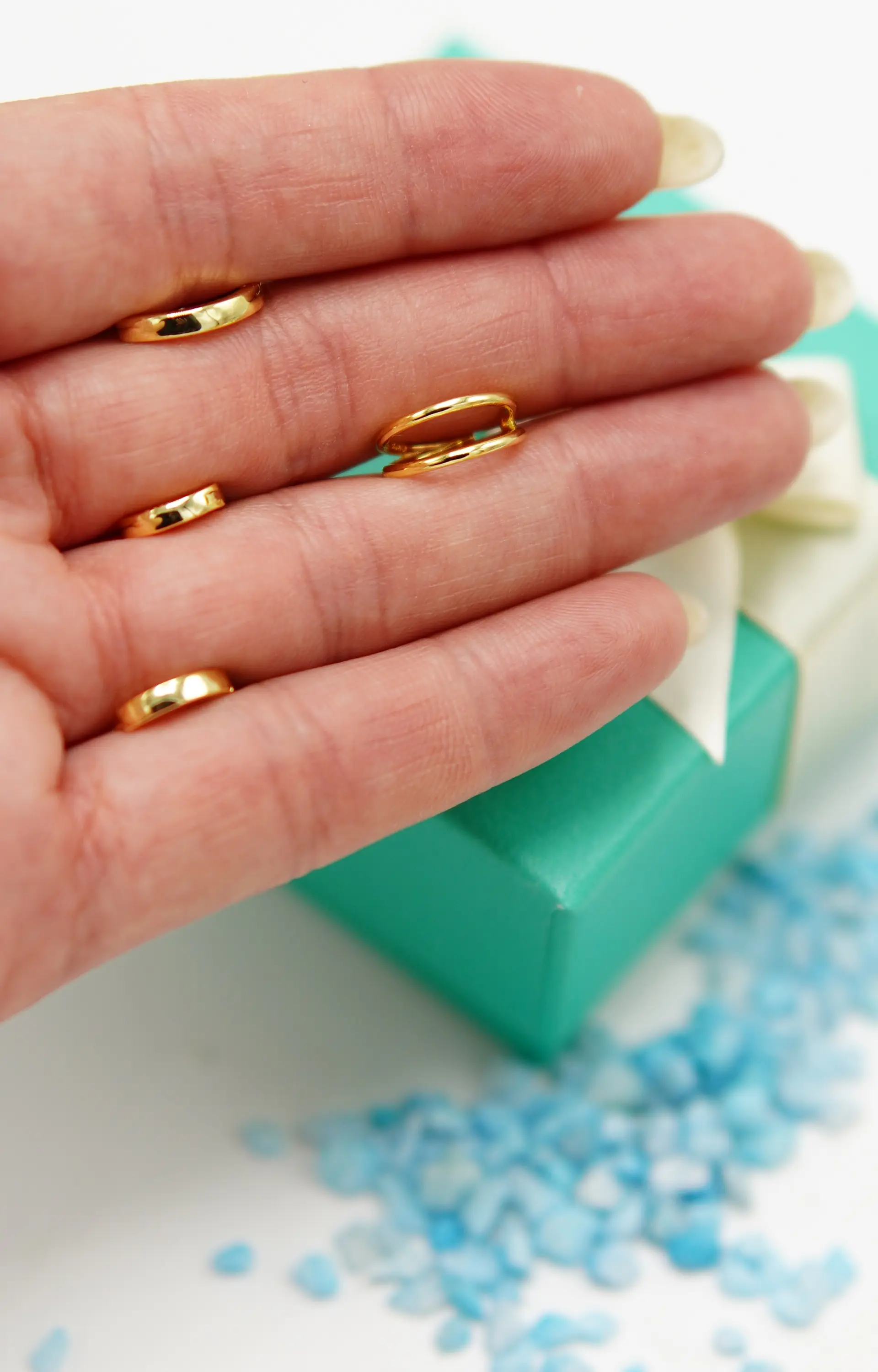Pack de argollas lisas earcuff bañado oro 18k 6