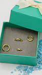 Pack de argollas lisas earcuff bañado oro 18k - Miniatura 7