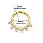 Piercing Septum love winter Plata fina ley S925 Chapada Oro - Miniatura 4