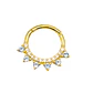Piercing Septum love winter Plata fina ley S925 Chapada Oro - Miniatura 1