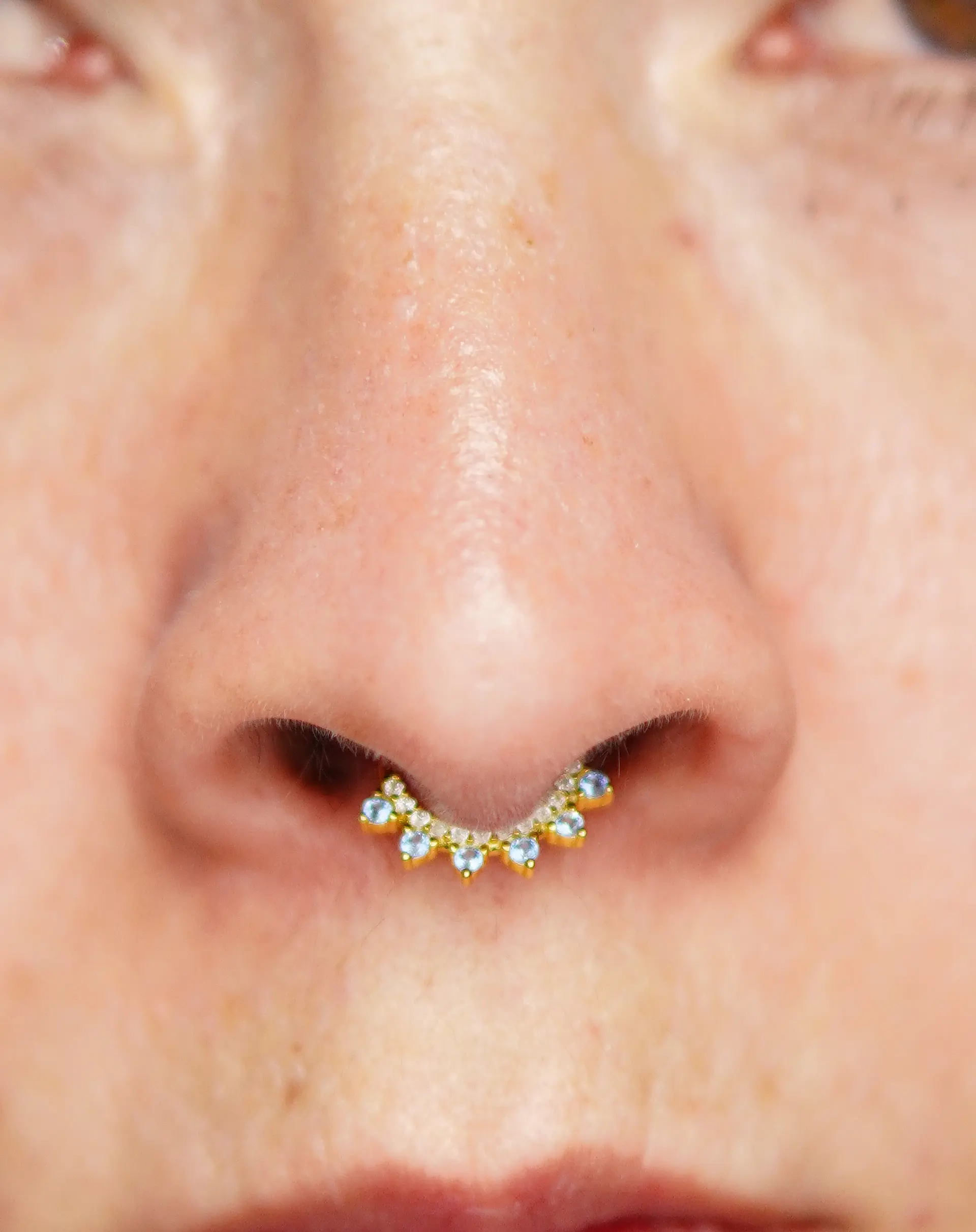 Piercing Septum love winter Plata fina ley S925 Chapada Oro 6