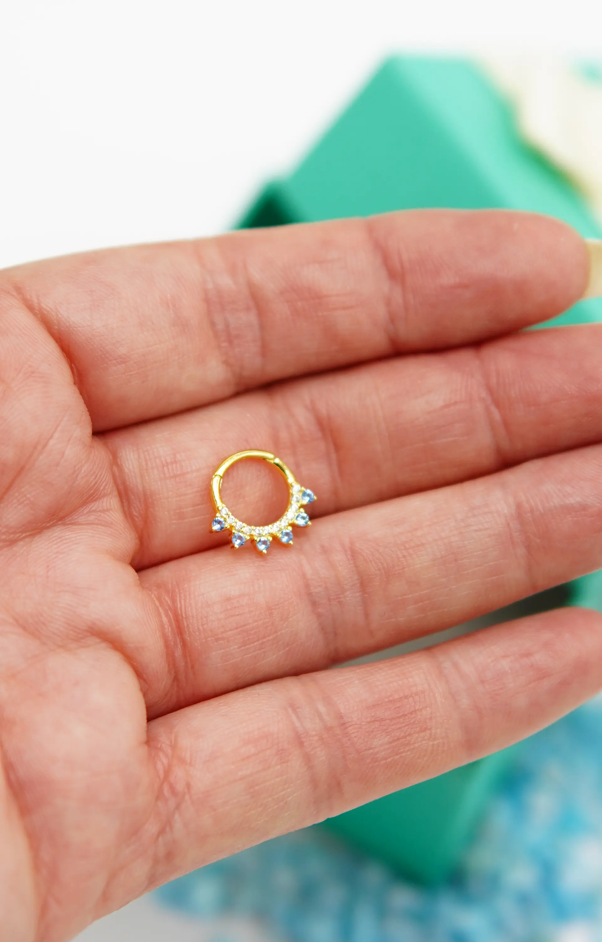 Piercing Septum love winter Plata fina ley S925 Chapada Oro 5
