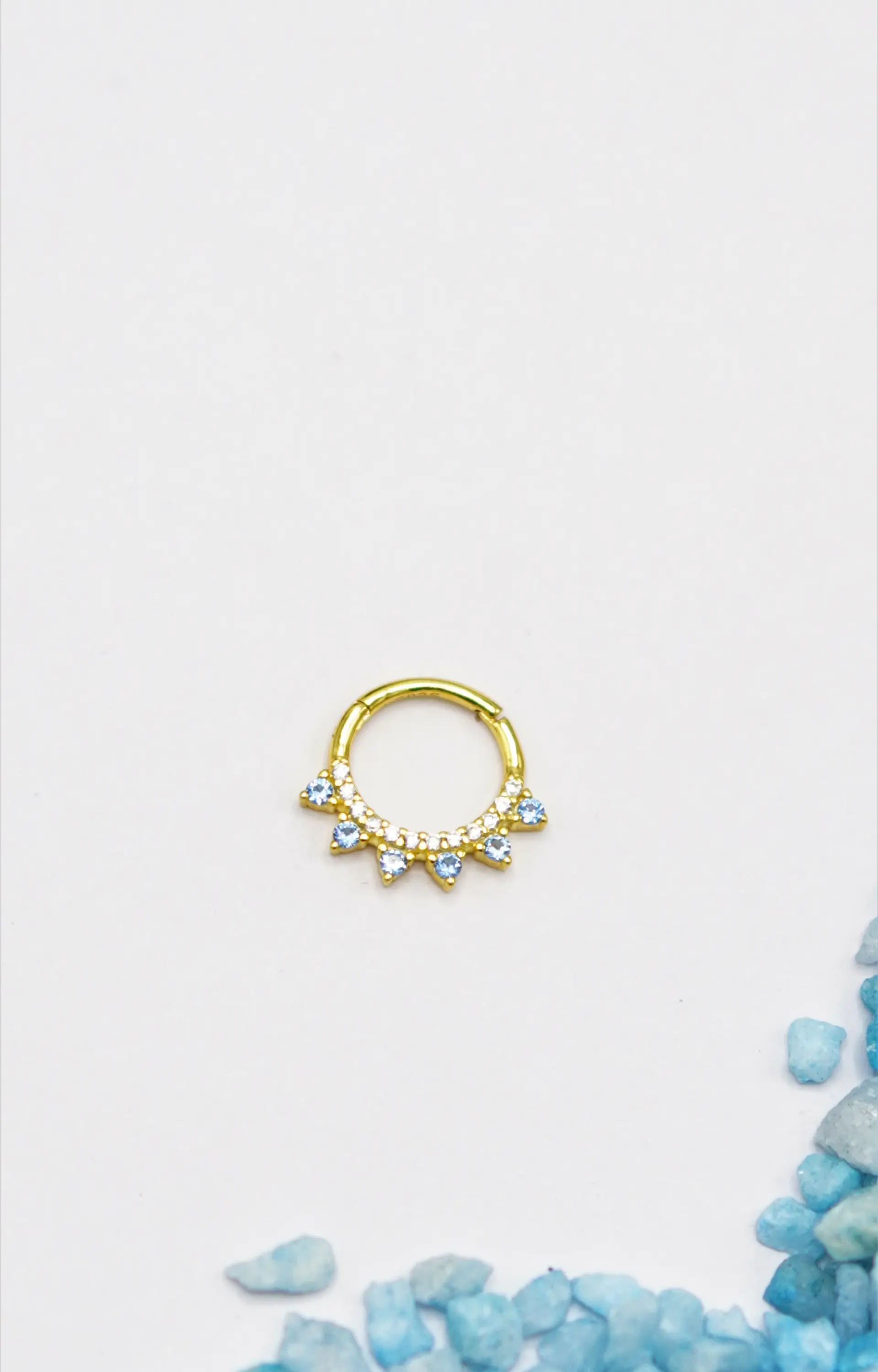 Piercing Septum love winter Plata fina ley S925 Chapada Oro 7