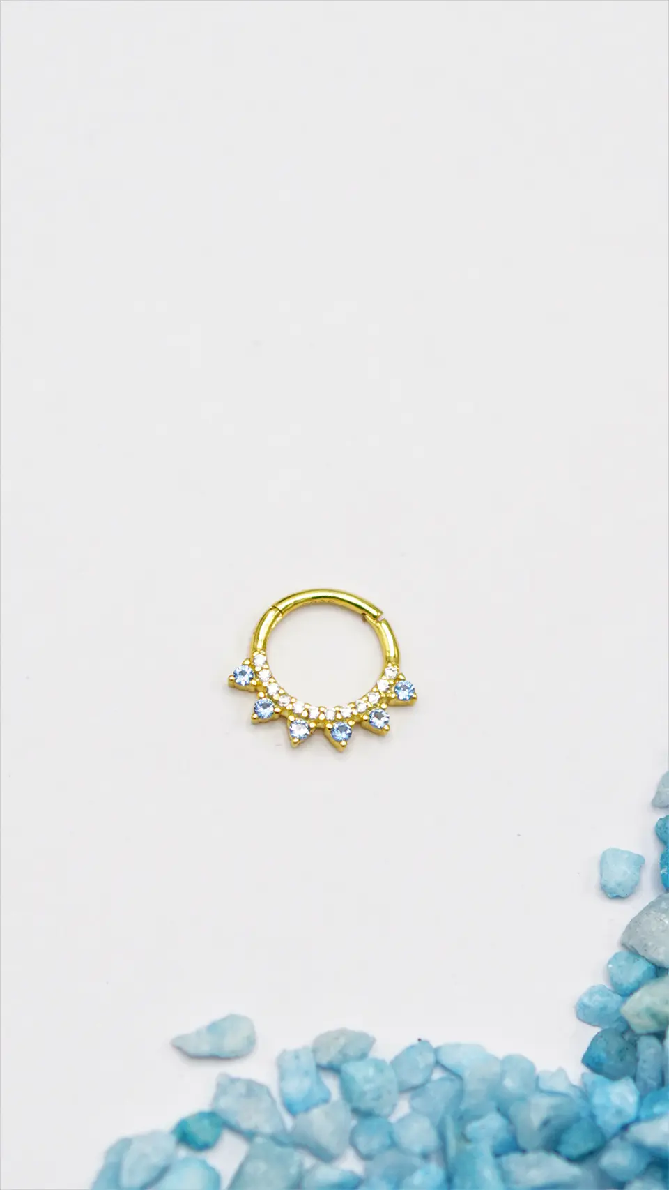 Piercing Septum love winter Plata fina ley S925 Chapada Oro 7