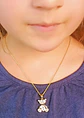 Colgante Oso Zirconia Chapado En Oro Punto De Luz - Miniatura 4