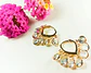 Argollas Borlas Huggies Zirconia Chapadas En Oro 18k - Miniatura 4