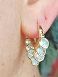 Argollas Borlas Huggies Zirconia Chapadas En Oro 18k - Miniatura 3