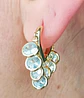 Argollas Borlas Huggies Zirconia Chapadas En Oro 18k - Miniatura 6