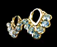 Argollas Borlas Huggies Zirconia Chapadas En Oro 18k - Miniatura 8