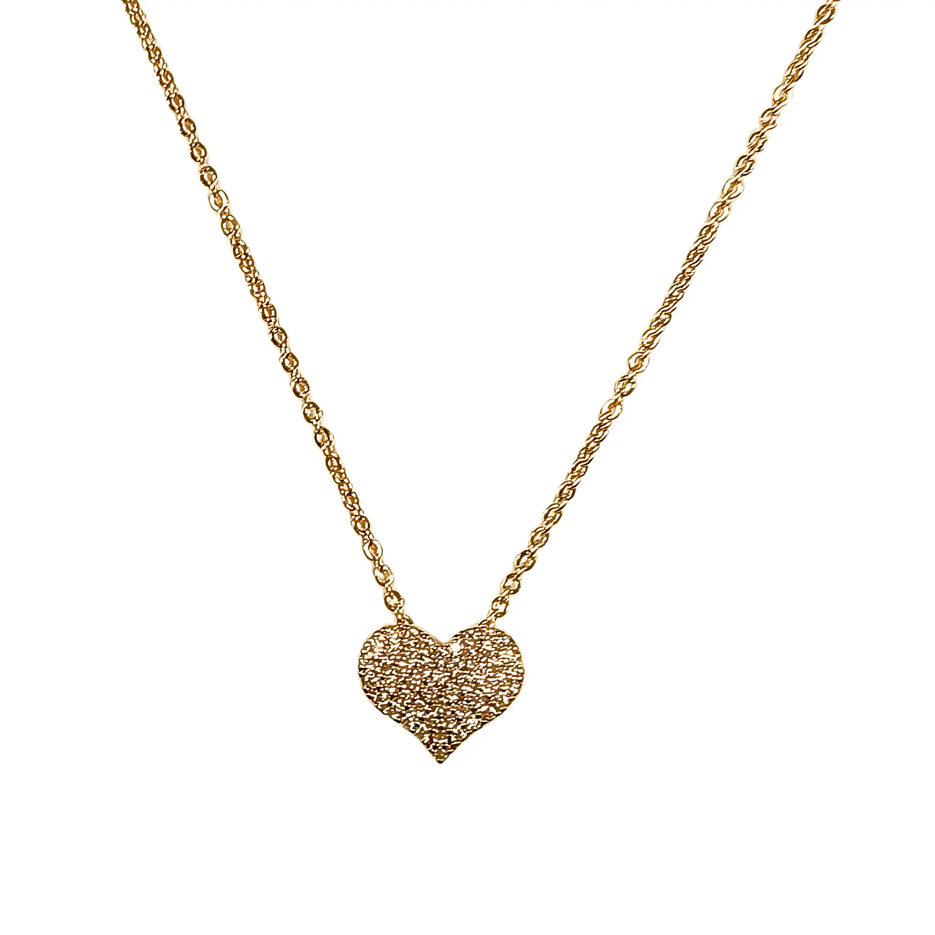 Colgante Punto Luz Corazon Zirconia bañado En Oro Rosa 18k 1