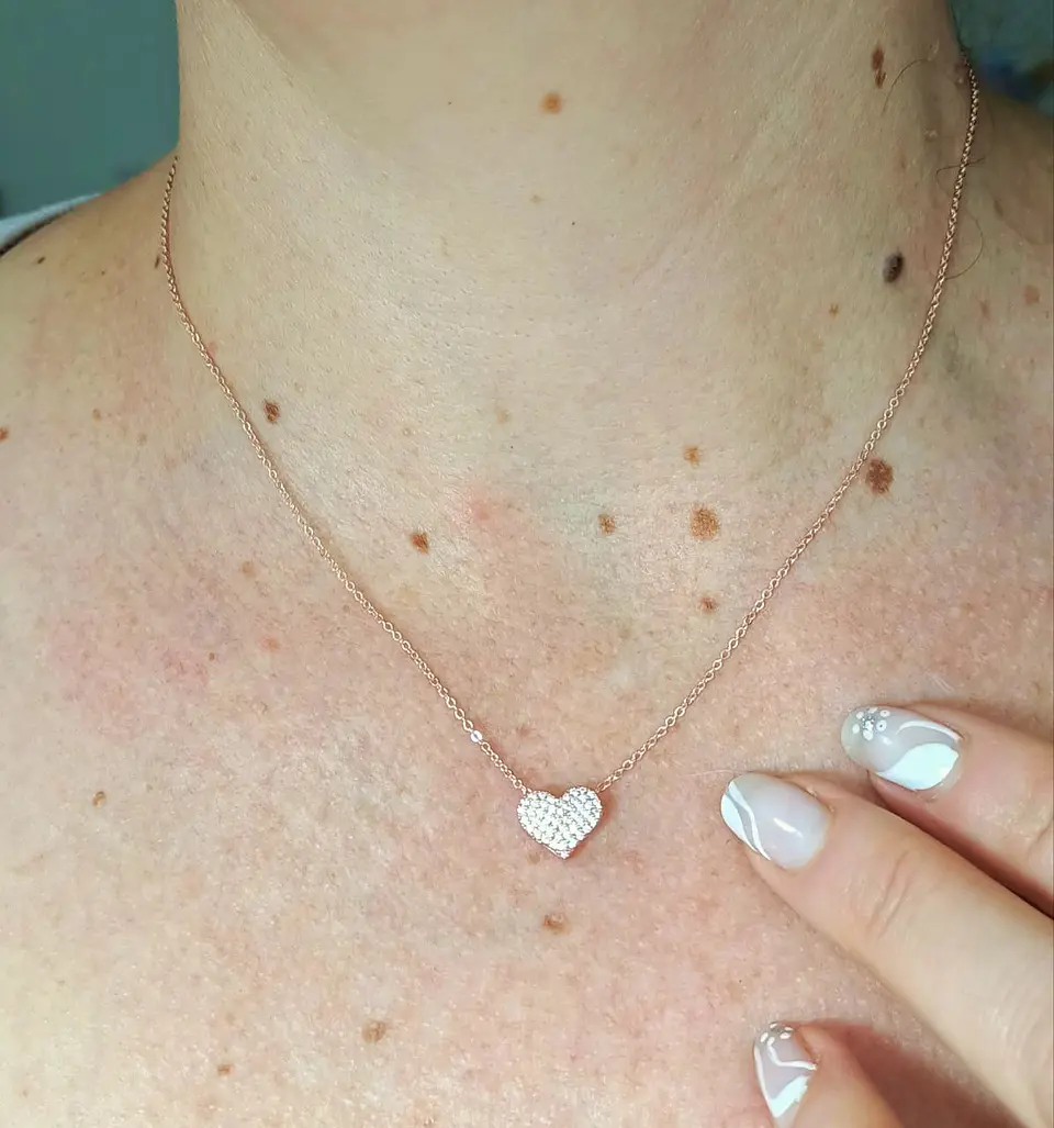 Colgante Punto Luz Corazon Zirconia bañado En Oro Rosa 18k 5
