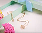 Colgante Punto Luz Corazon Zirconia bañado En Oro Rosa 18k - Miniatura 6