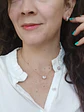 Colgante Punto Luz Corazon Zirconia bañado En Oro Rosa 18k - Miniatura 7