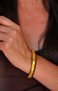 Pulsera elastica hipoalergenica tejido de serpiente chapada en oro 18k - Miniatura 3