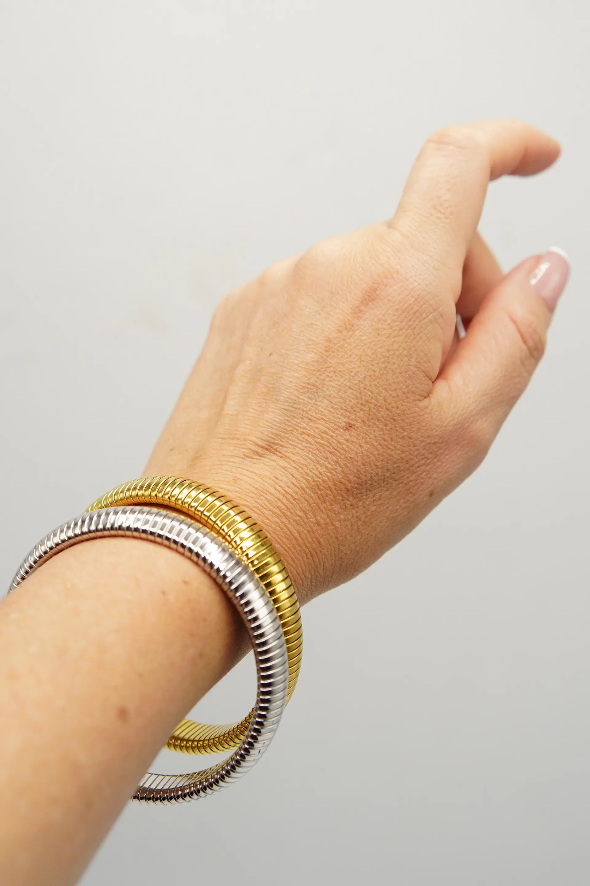 Pack de pulseras elasticas tejido de serpiente  hipoalergenicas  8