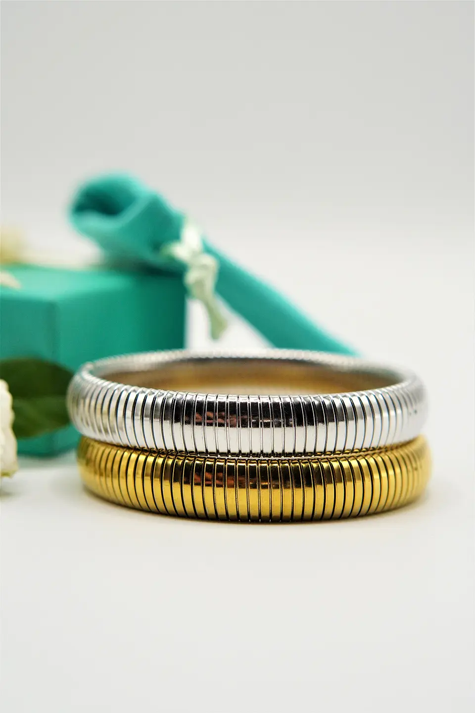 Pack de pulseras elasticas tejido de serpiente  hipoalergenicas  6