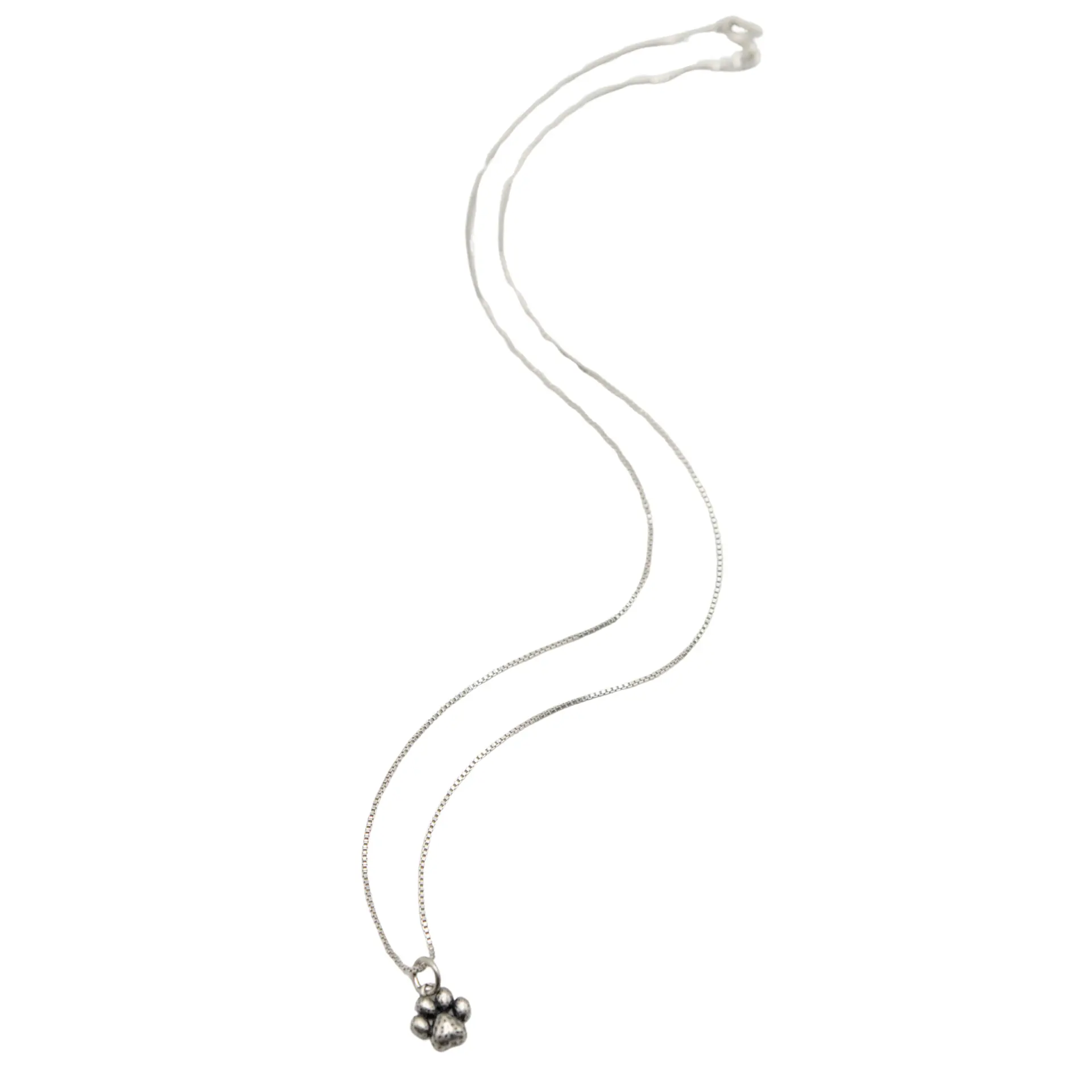 Colgante huella de perro gato vintage plata 925  6