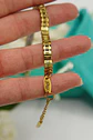 Pulsera tennis zirconias rectangulares chapada en oro 18k - Miniatura 6